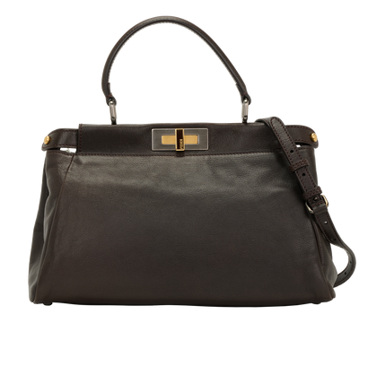 Peekaboo, &pound;980, Handbags, Brown, Leather, Front view